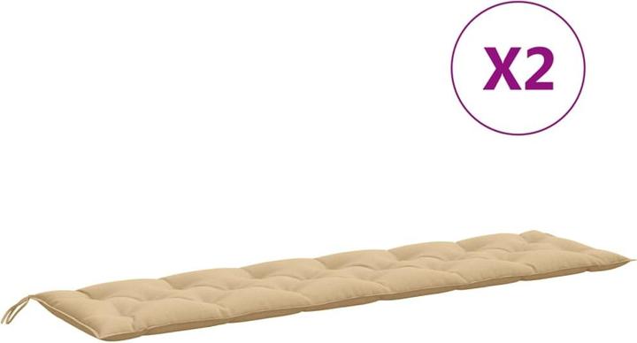 Immagine prodotto VidaXL Cuscini per panca da giardino 2 pezzi in tessuto (200 x 50 x 7 cm)