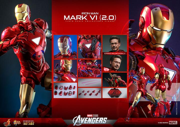 Actual product image Hot Toys Marvel's - The Avengers "Iron Man Mark VI (2.0)" 1/6 Diecast Action Figure 1/6