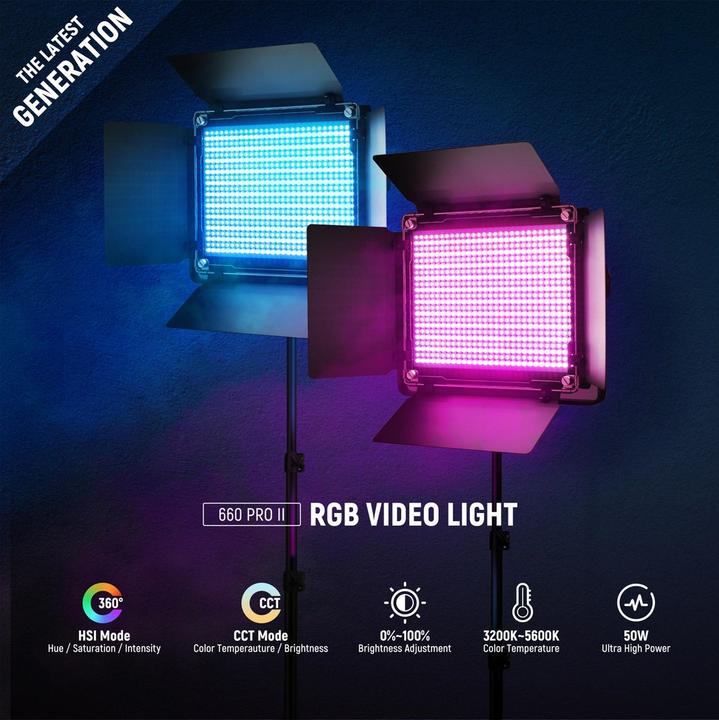 Image du produit Neewer 2×660 Pro II (éclairage de studio, Lumière vidéo)