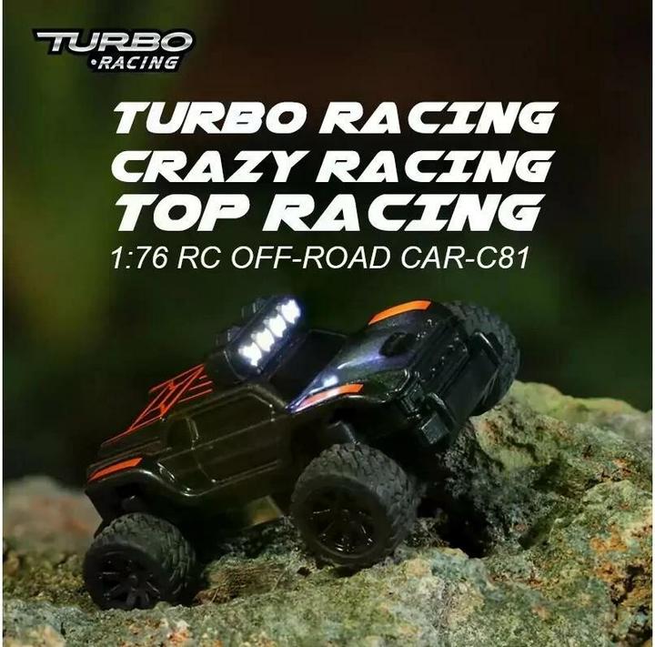 Actual product image Turbo Racing Micro Monster Truck TC-01, Black, RTR, 1:76 (RTR Ready-to-Run)