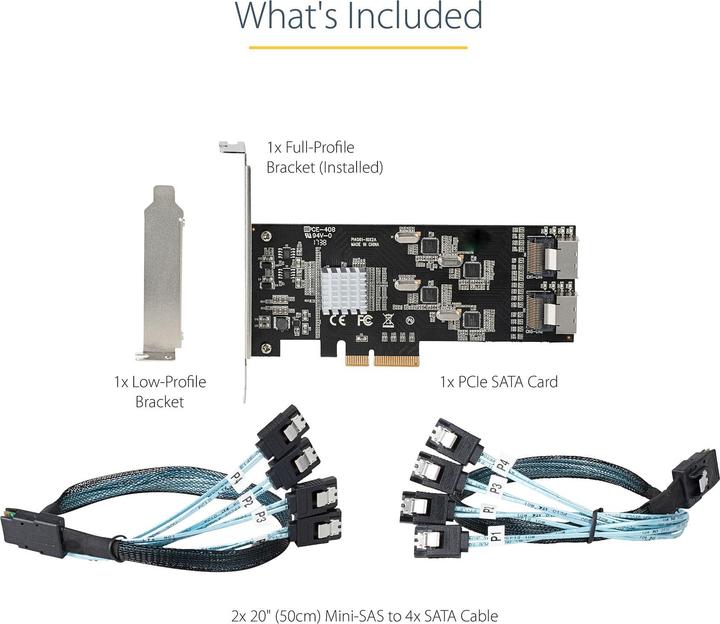 Image du produit StarTech .com Contrôleur SATA PCIe 8 ports