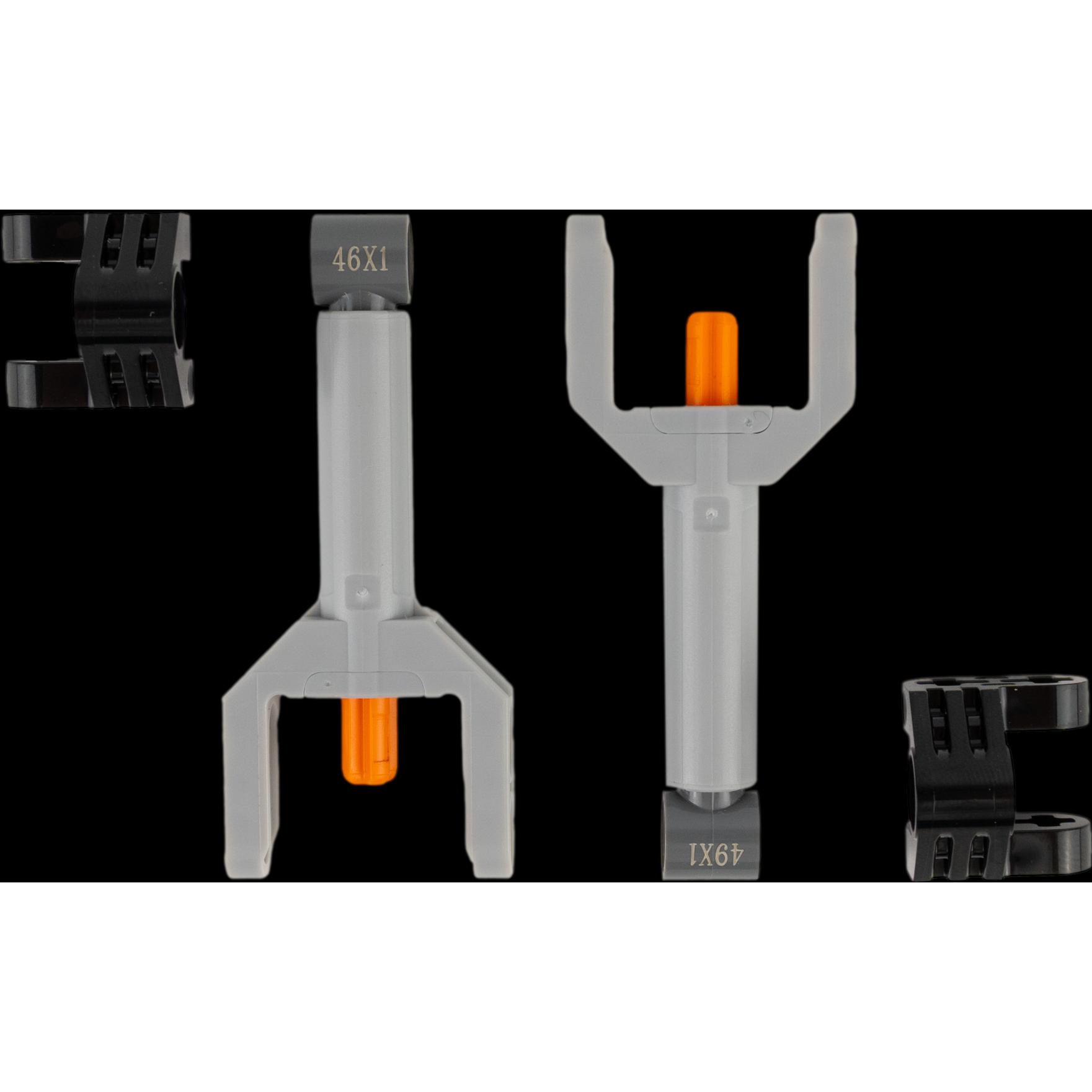 LEGO Technic 2 x Linearantrieb Stellzylinder mit Halterung NEU! Teile 4 Stueck
