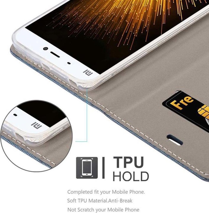 Produktbild Cadorabo Book Jeans Optik Cover (Xiaomi Mi 5s)