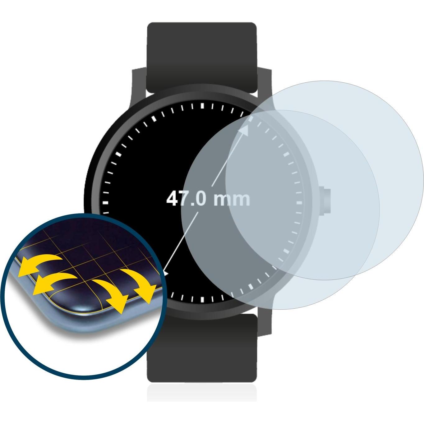Thumbnail - BROTECT Fullscreen Schutzfolie Displayschutz Folie Klar Transparent, Smartwatch Schutzfolie, Transparent