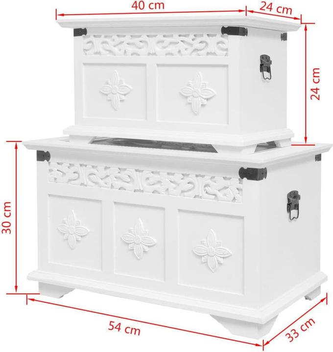 Image du produit vidaXL Aufbewahrungstruhe (33 cm, 2x)