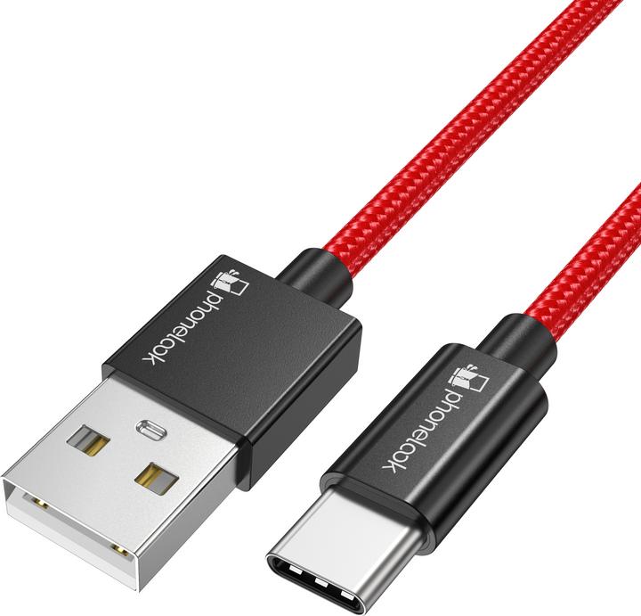 Produktbild PhoneLook Ladekabel () USB-C vers USB-A Nylon (0.50 m)