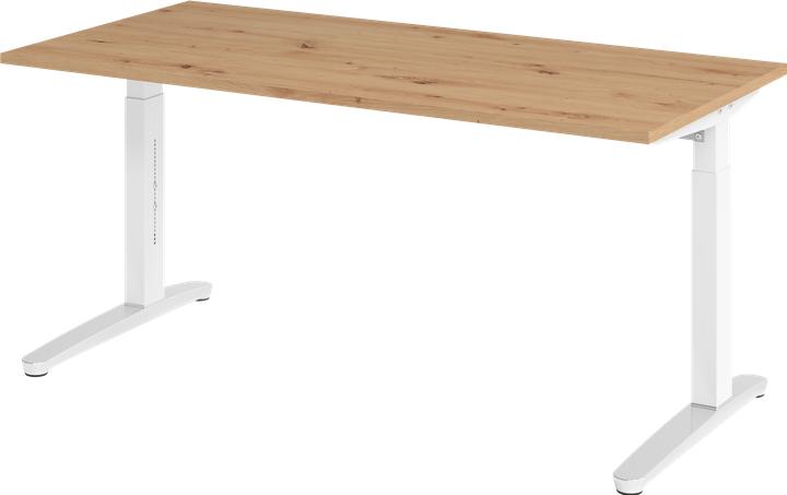 Image du produit Hammerbacher Bureau pied C 160x80cm chêne/blancPo (160 x 80 cm)