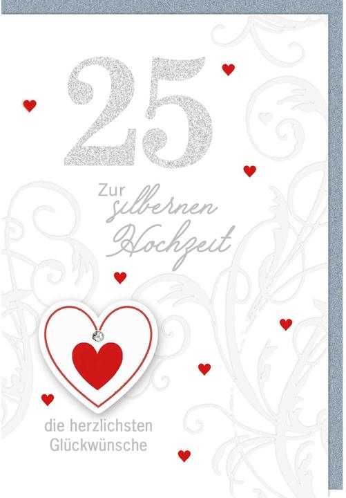 Braun + Company Biglietto d'auguri Anniversario di matrimonio 25 11,5 x 17 cm (6 pz.)