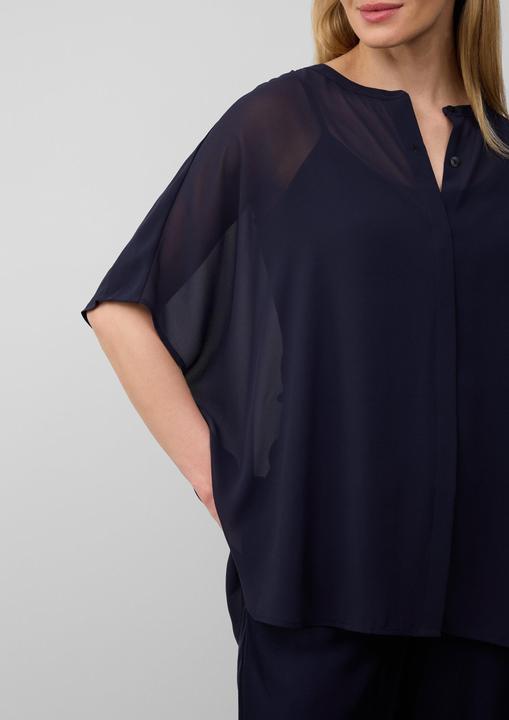Actual product image S.Oliver Bluse Transparente Poncho-Bluse aus Chiffon (38)