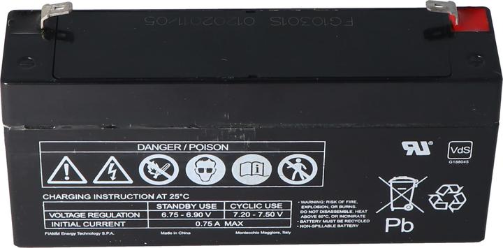 Actual product image Fiamm FG10301 Blei Akku, 3,0Ah (6 V, 3 Ah)