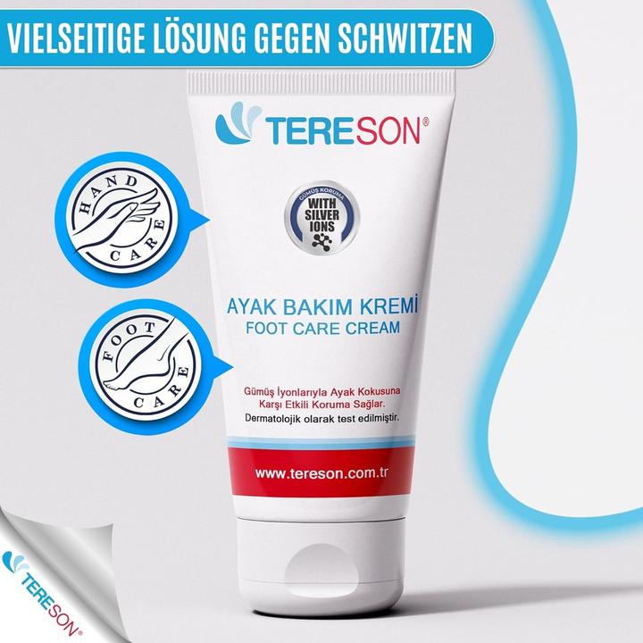 Immagine prodotto Tereson Crema piedi, crema contro l'odore dei piedi, unisex, 50 ml (Deodorante per piedi e polvere, 50 ml)