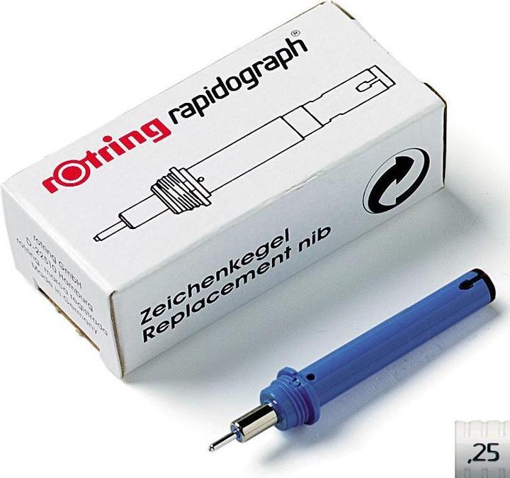 Produktbild Rotring Zeichenkegel zu Rapidograph (Blau, Silber)