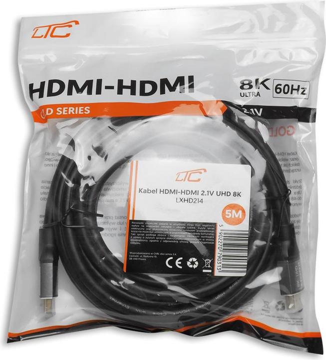 Actual product image Lasmex HDMI-HDMI cable (v2.1 | 8K | 5 m) black (5 m)