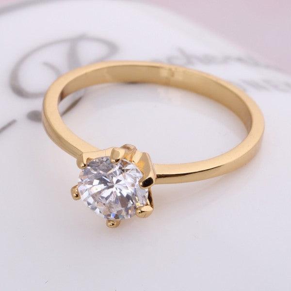 Image du produit Hermex Bague or RGP avec zirconium - Doré T. 53 (53)