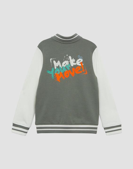 Immagine prodotto S.Oliver Sweatshirt Jacke Collegejacke mit Colour-Blocking und Print (104, 110)