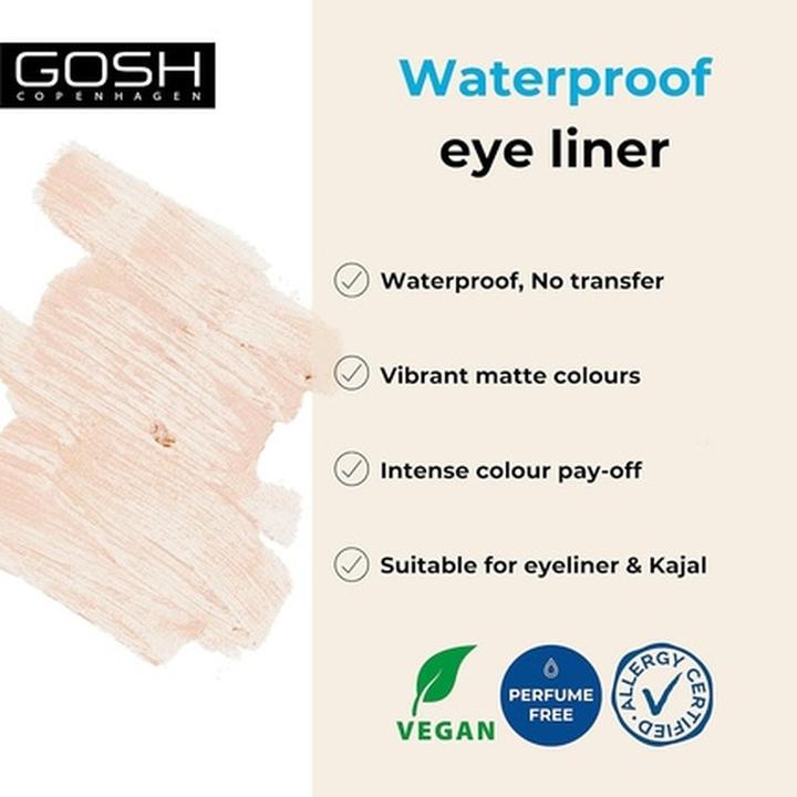 Produktbild Gosh Matte Eyeliner in Intense Black Creamy Soft Texture High Coverage Ideal for Smokey Eyes Perfect with