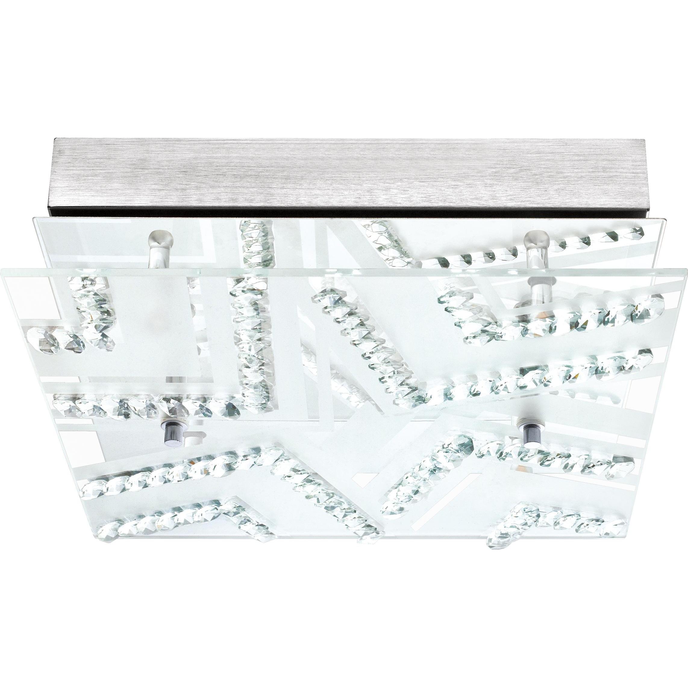 EGLO, Wandleuchte + Deckenleuchte, 93921 Verdesca LED Deckenleuchte 4x5.4W Stahl chrom weiss klar