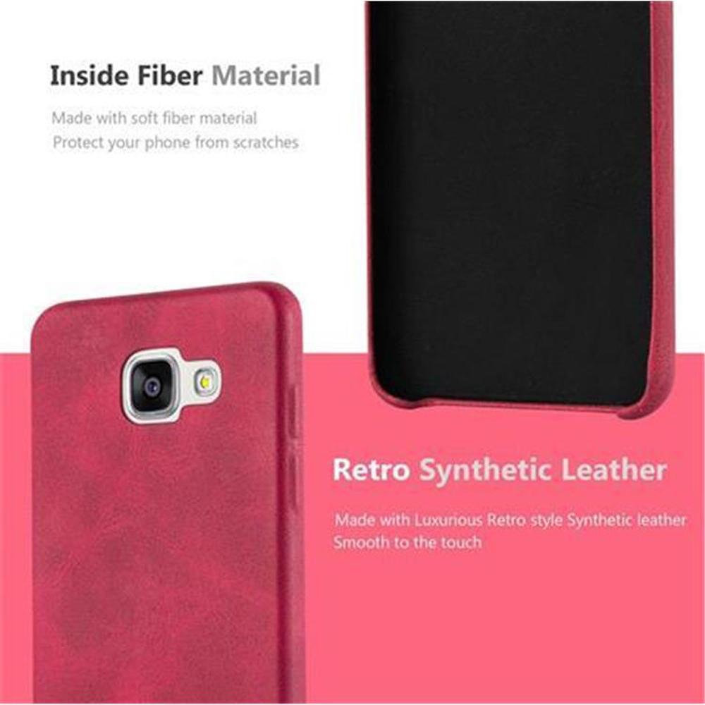 Thumbnail - Cadorabo Hard Cover Kunstleder mit Struktur (Samsung Galaxy A3), Smartphone Hülle, Rot