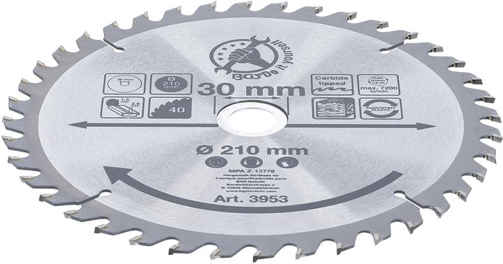 Actual product image BGS Carbide Tipped Circular Saw Blade Ø 210 x 30 x 2.6 mm 40 teeth