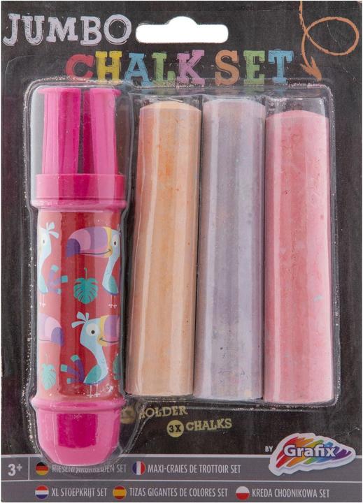 Image du produit Grafix Porte-craie Jumbo + craie, 3p. (Multicolore, 3 x)