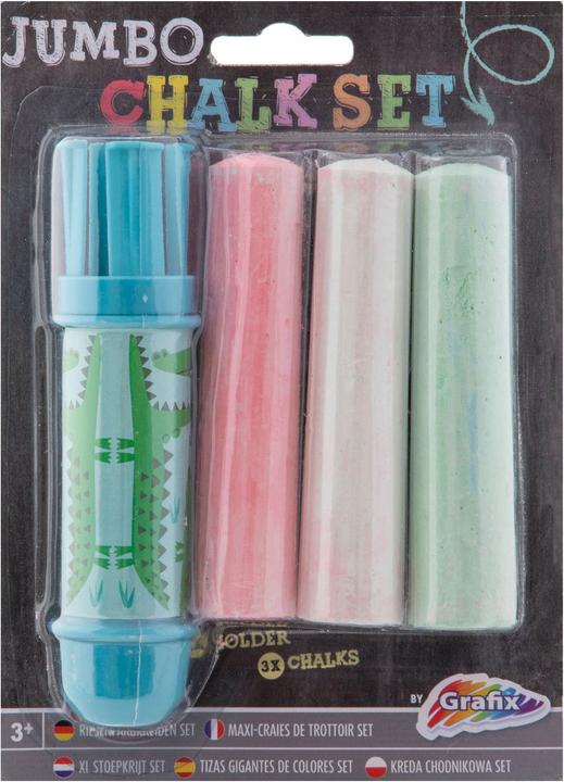 Image du produit Grafix Porte-craie Jumbo + craie, 3p. (Multicolore, 3 x)
