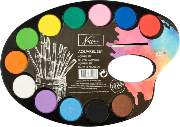 Actual product image Grafix Colour Palette Watercolour, 12 colours