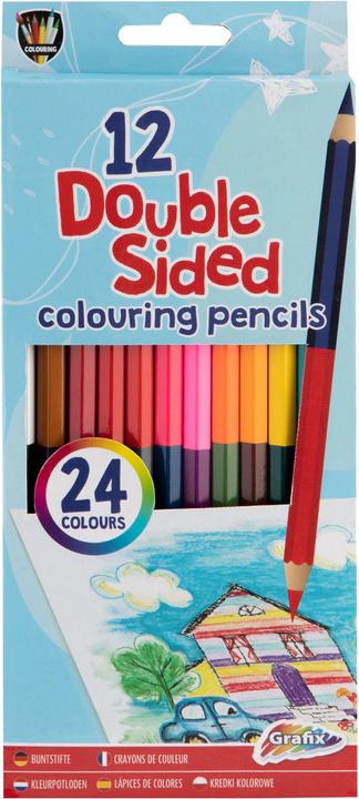 Actual product image Grafix Coloured pencils double-sided, 12 pcs. (12x)