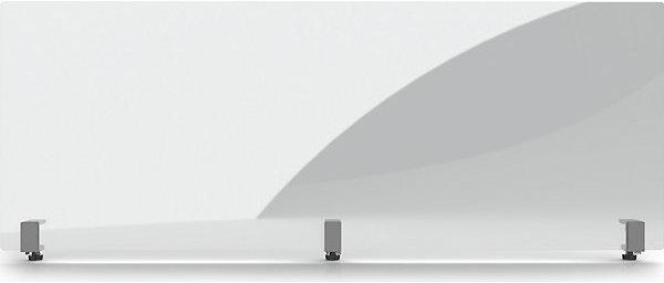 Actual product image Magnetoplan Acrylic hygienic partition wall, HxD 600 x 70 mm, width 1600 mm, with 3 clamps. (60 cm, 160 cm)