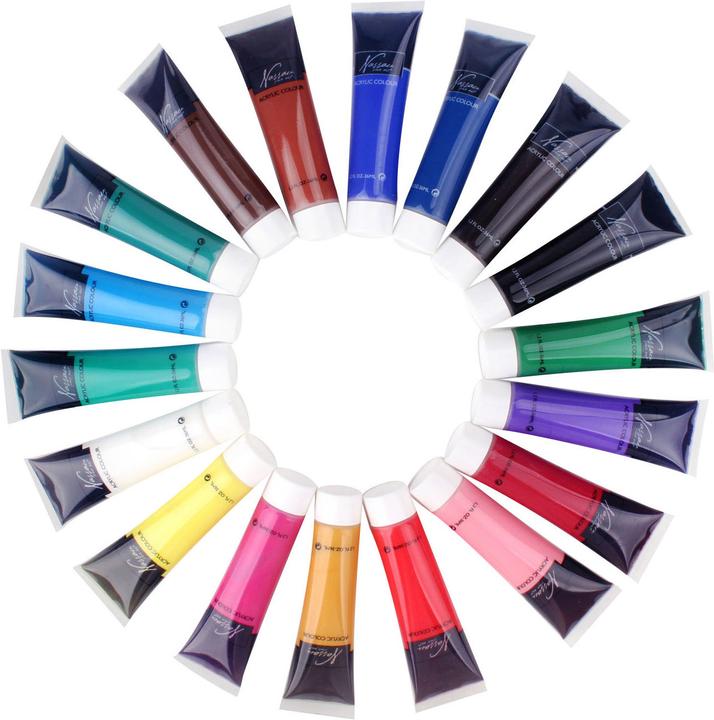 Produktbild Grafix Acrylfarbe, 18 x 36 ml (Weiss, 648 ml)