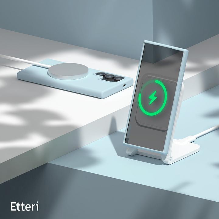 Actual product image Etteri Silicone case for Samsung Galaxy S25 Ultra light blue (Samsung Galaxy S25 Ultra)