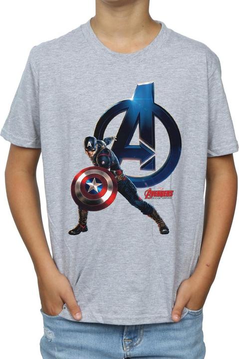 Actual product image Boys Captain America Pose T-Shirt (140, 146)