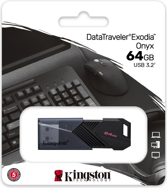 Produktbild Kingston DataTraveler Exodia Onyx (64 GB, USB 3.2)