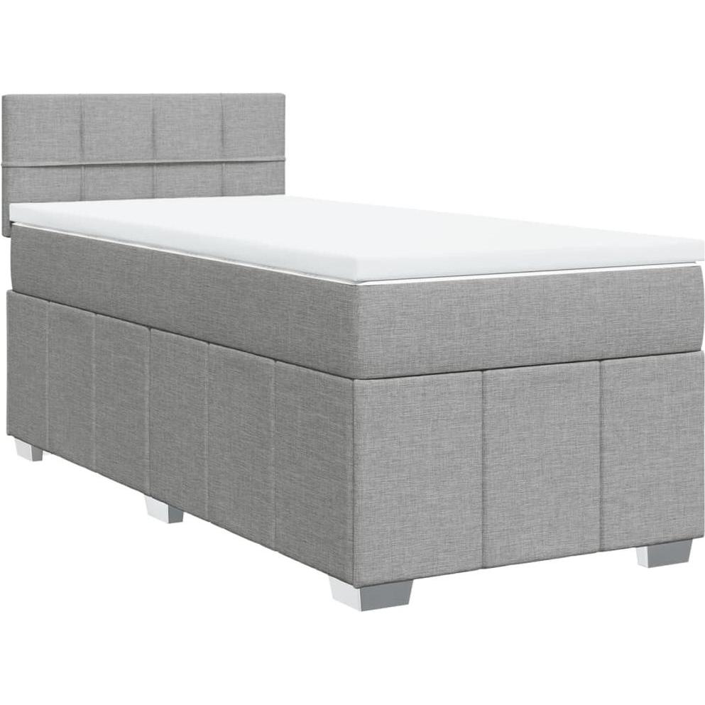 Thumbnail - VidaXL, Bett, Bo x springbett mit Matratze 100 x 200 cm Stoff (100 x 200 cm)