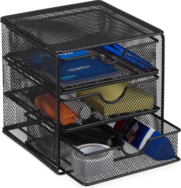 Actual product image Relaxdays Desk Organizer with 3 Drawers