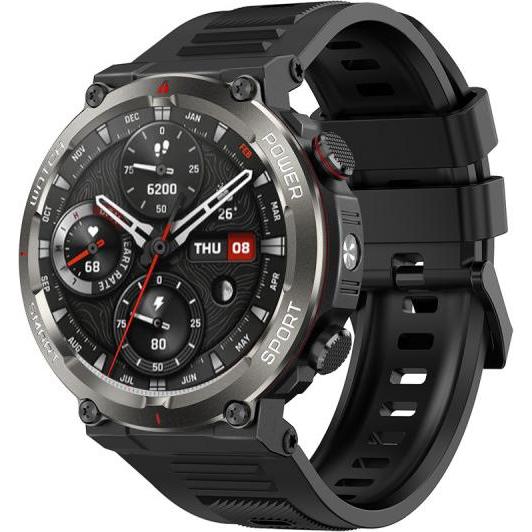 Blackview W50 Pro (Montre Connectée Durcie - 1.45" - Microphone intégré) Noir, Smartwatch