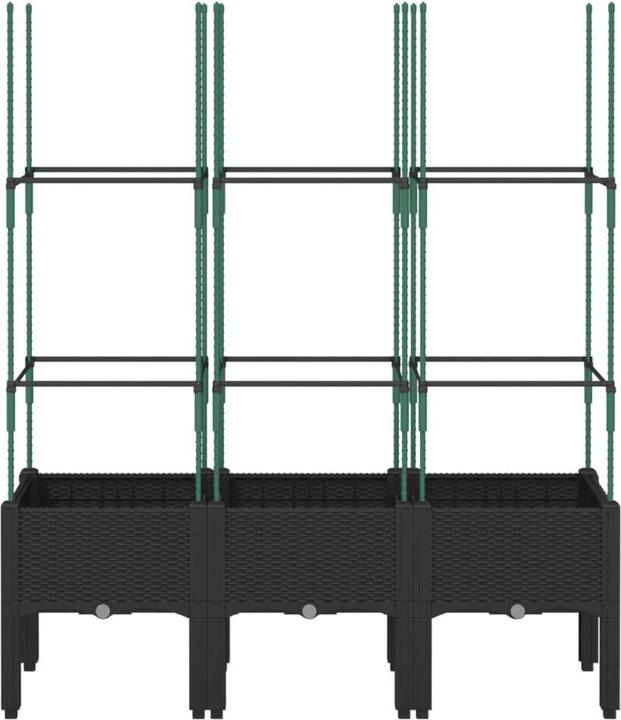 Image du produit vidaXL Bac à plantes avec treillis PP