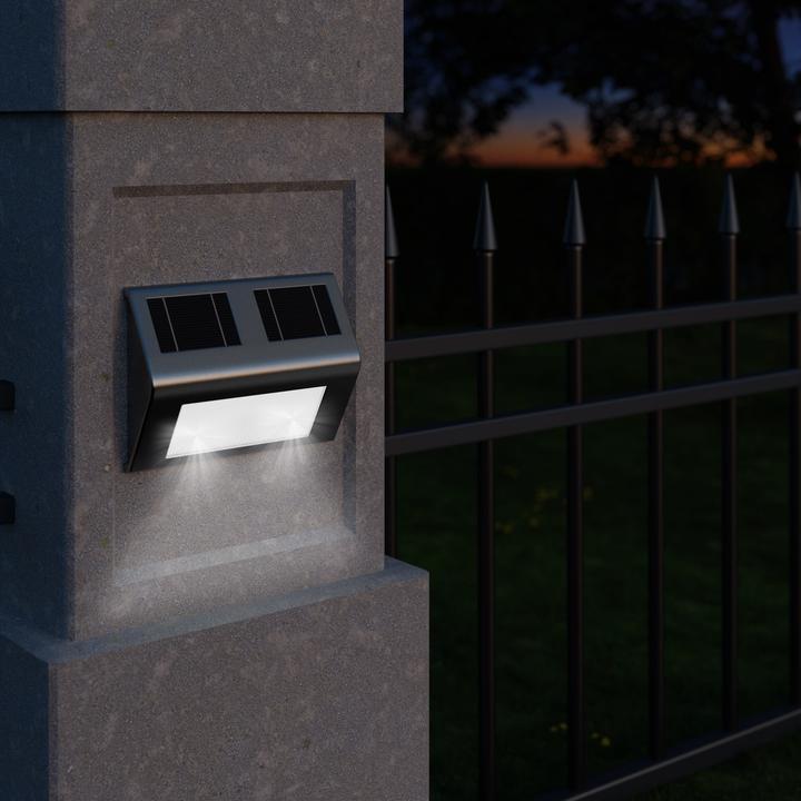 Actual product image Deuba 4x LED Solar Wall Light (800 lm, IP65)