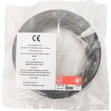 RS PRO, Tubo + Canalina per cavi, Cavo di commutazione / 0,05 mm², 30 AWG, isolato in ETFE nero, 100m (100 m)