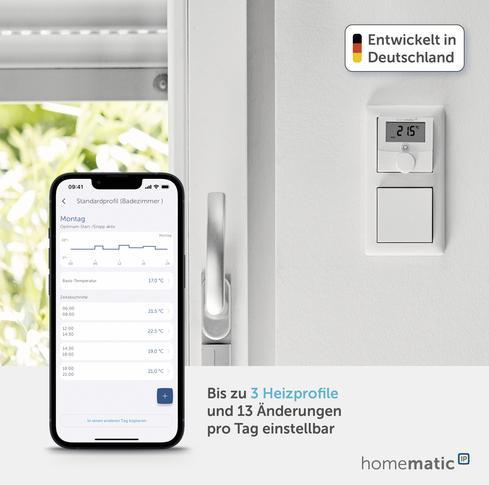 Produktbild Homematic IP Smart Home Wandthermostat mit Schalta
