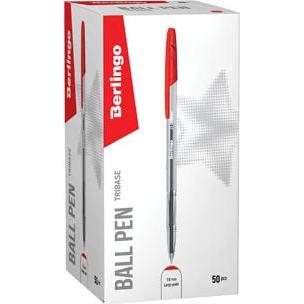 Berlingo, Penne, Penna roller, Raudonas, 50vnt, 1mm, Tribase (50 x)