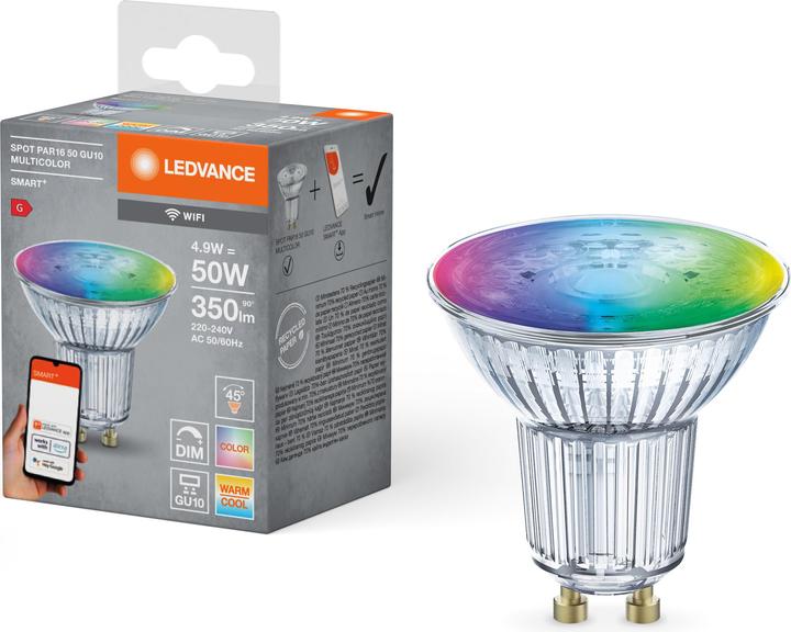 Actual product image Ledvance Smart+ Wifi Spot (GU10, 5 W, 350 lm, 1 x, G)