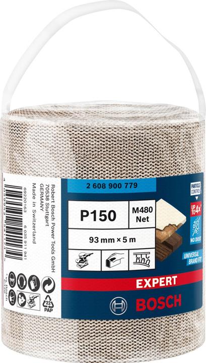 Produktbild Bosch Professional Zubehör EXPERT M480 Schleifnetzrolle, 93 mm, 5 m, G 150 (150)