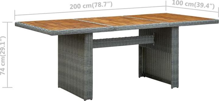 Produktbild vidaXL Gartenmöbel-Set (200 x 100 x 74 cm)