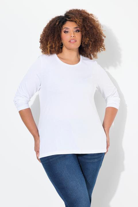 Produktbild Ulla Popken Shirt, Slim, Rundhalsausschnitt, Langarm (58)