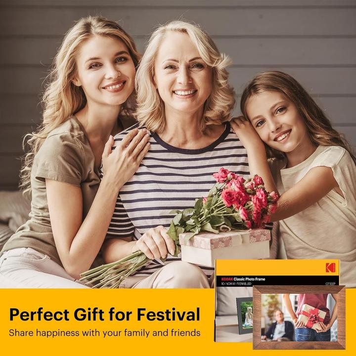 Produktbild Kodak WLAN-Digitaler Bilderrahmen mit Touchscreen, automatischer Rotation und Cloud-Speicher (10.10", 1280 x 800 Pixel)