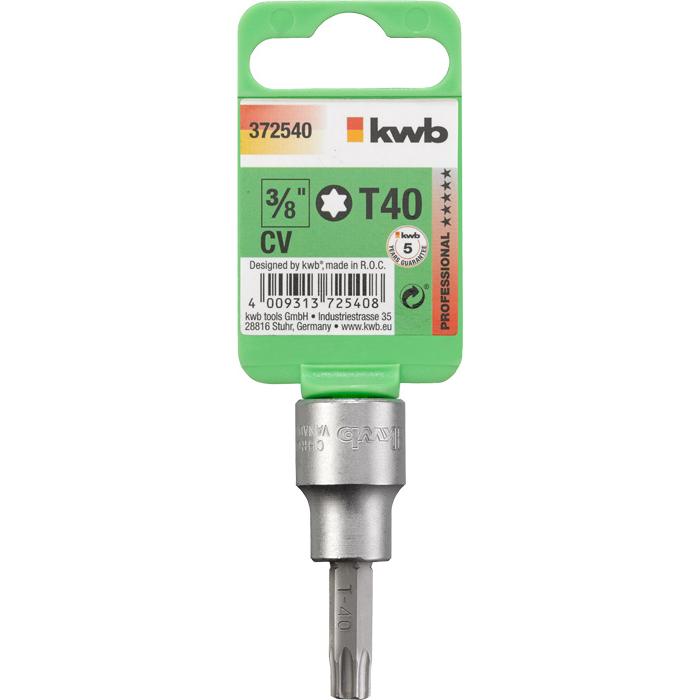 Thumbnail - kwb, Steckschlüssel + Stecknuss, 372540 Steckschlüssel-Bit-Einsatz T 40 3/8" (3/8")