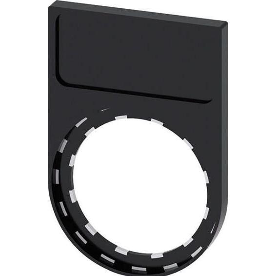 Siemens Label holder, rounded bottom, black, Automatisierung