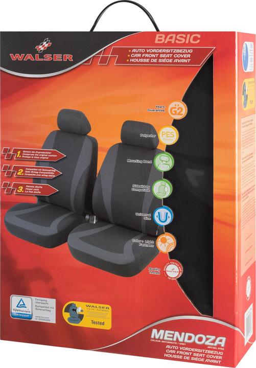 Image du produit Walser Housse de siège auto Mendoza sièges avant gris