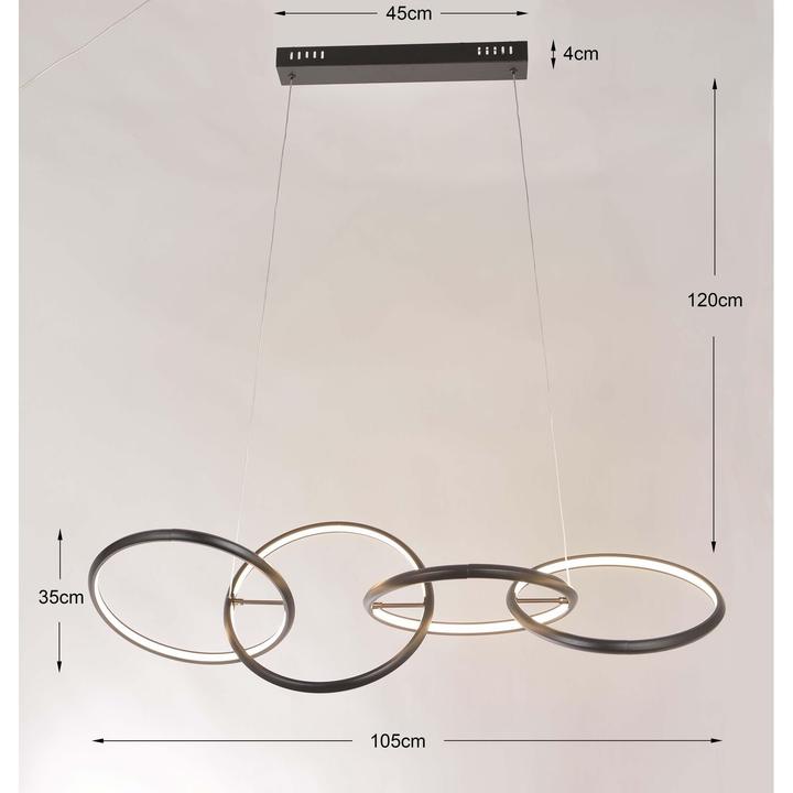 Produktbild Kare Design Hängeleuchte Galaxy LED Schwarz 155cm (1700 lm)