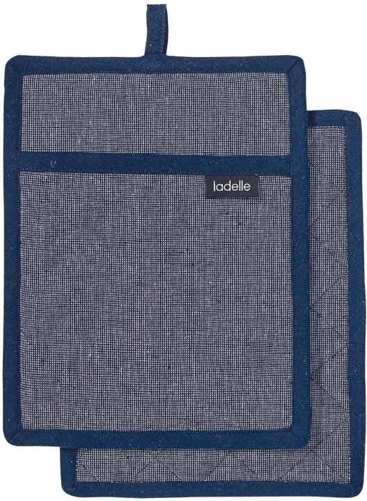 Ladelle Lot de 2 maniques recyclées Eco Navy 19 x 24 cm (Coton recyclé & polyester)